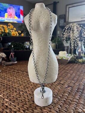 Jewel Kade Silver-Tone Link Chain Necklace